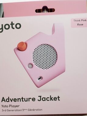 New Think Pink Yoto Adventure Jacket for 3rd Generation Player